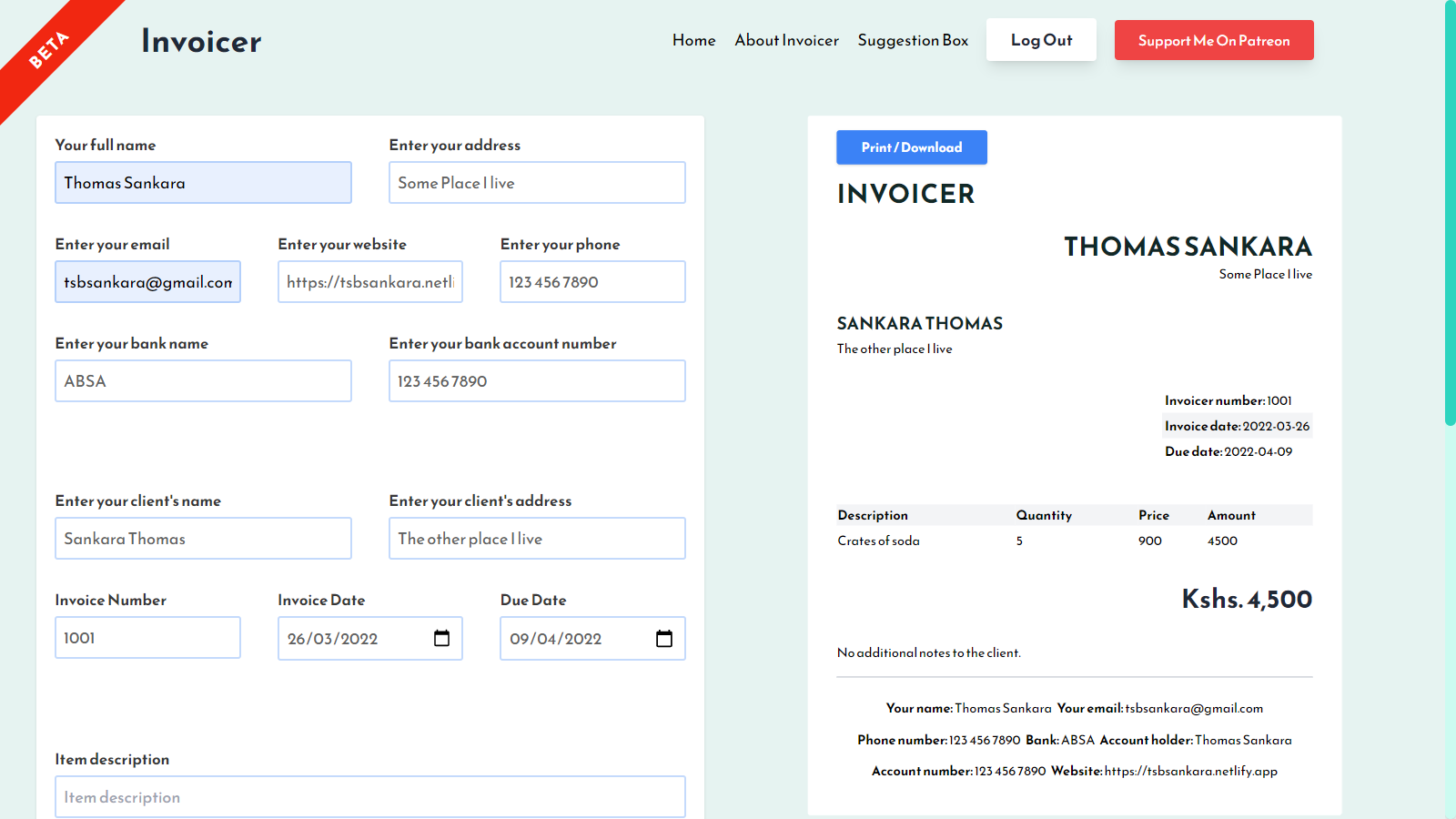 Invoicer Create Invoices For Clients